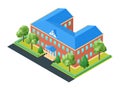 Isometric school building