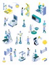 Isometric Science Laboratory Color Icon Set Royalty Free Stock Photo