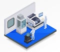 Isometric Semiconductor Laboratory Composition