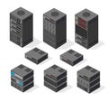 Isometric set 3D computer Royalty Free Stock Photo