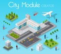 Isometric set module city