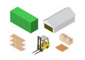 Isometric set of warehouse process