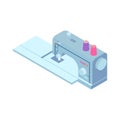 Isometric Sewing Machine Composition