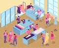 Isometric Sewing Studio Illustration