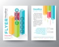 Isometric shape design Brochure Flyer Layout vector template Royalty Free Stock Photo