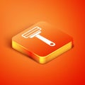 Isometric Shaving razor icon isolated on orange background. Vector Illustration Royalty Free Stock Photo