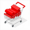 Isometric shopping cart