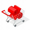 Isometric shopping cart