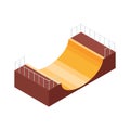 Isometric Skateboard Ramp Royalty Free Stock Photo