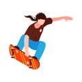 Isometric Skateboarder Illustration