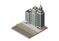 Isometric Skyscrapers offices building Royalty Free Stock Photo