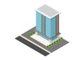 Isometric of Skyscrapers offices or hotel building Royalty Free Stock Photo