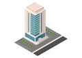 Isometric of Skyscrapers offices or hotel building Royalty Free Stock Photo