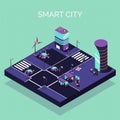 Electric City Isometric Composition Royalty Free Stock Photo