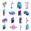 Isometric Smart City Icons Royalty Free Stock Photo