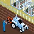 Isometric Smart Farm Composition Royalty Free Stock Photo