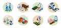 Isometric Smart Farm Composition Set Royalty Free Stock Photo