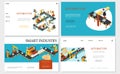 Isometric Smart Industry Websites Collection