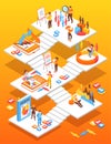 Isometric Sociology Illustration