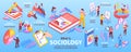 Isometric Sociology Infographics