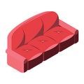 Isometric sofa. Vector illustration decorative design