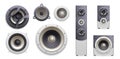 Isometric Sound Speakers Icon Set