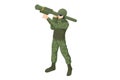 Isometric Special Forces Soldier Police, Swat Team Member. Army Soldier with Man-portable surface-to-air missile on