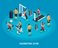 Isometric Sport And Healthy Lifestyle Concept Royalty Free Stock Photo