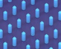 Isometric spraypaint, paint spray can on blue background, single color workshop tool, 3d rendering Royalty Free Stock Photo