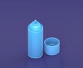 Isometric spraypaint, paint spray can on blue background, single color workshop tool, 3d rendering Royalty Free Stock Photo