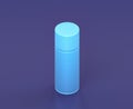 Isometric spraypaint, paint spray can on blue background, single color workshop tool, 3d rendering Royalty Free Stock Photo