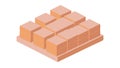 Isometric Stack of Bricks or Pavers for Construction and Building. vector design Generative AI Royalty Free Stock Photo