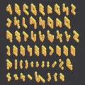 An isometric standard alphabet Royalty Free Stock Photo