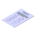 Isometric standardized test sheet illustration Royalty Free Stock Photo