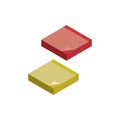 Isometric stick notes. Vector illustration decorative design Royalty Free Stock Photo