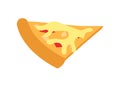 Isometric Pizza Slice Composition Royalty Free Stock Photo