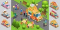 Isometric Street Food Template