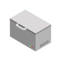 Isometric freezer icon. Royalty Free Stock Photo