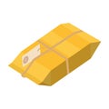 Isometric parcel icon.Packing box vector illustration isolated on white background. Royalty Free Stock Photo