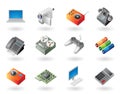 Isometric-style icons for electronics Royalty Free Stock Photo