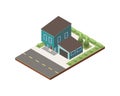 Isometric Suburban House