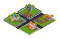 Isometric Suburban Village