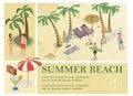 Isometric Summer Vacation Composition Royalty Free Stock Photo