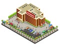 Isometric Supermarket Area Concept Royalty Free Stock Photo