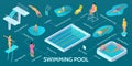 Isometric Swimming Pool Infographic