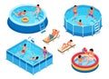 Isometric Swimming Pool Set