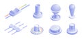 Button and switches icons isometric elements Royalty Free Stock Photo