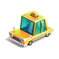 Isometric taxi car