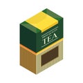 Isometric Tea Packaging Royalty Free Stock Photo