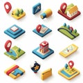 Isometric Technology Icons Set Royalty Free Stock Photo